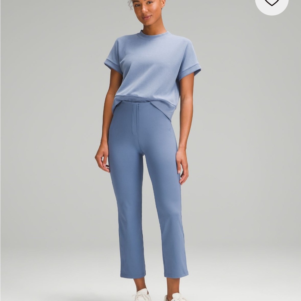 Lululemon Smooth Fit Pull-On High Rise Cropped Pant Taupe Color